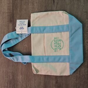 Blue and Cream Trader Joe's Mini Tote Bag